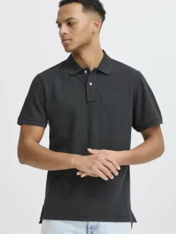 BLEND Poloshirts<Herren Poloshirt - BHEFRAN schwarz uni