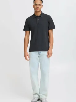 BLEND Poloshirts<Herren Poloshirt - BHEFRAN schwarz uni