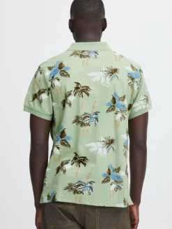 BLEND Poloshirts<Herren Poloshirt - BHPolo grün gemustert