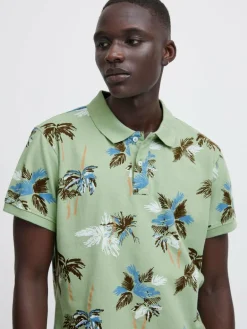 BLEND Poloshirts<Herren Poloshirt - BHPolo grün gemustert