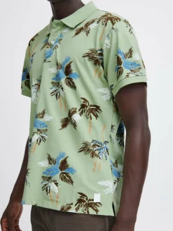 BLEND Poloshirts<Herren Poloshirt - BHPolo grün gemustert