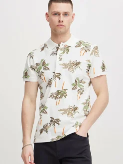 BLEND Poloshirts<Herren Poloshirt - BHPolo weiß gemustert