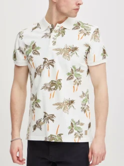 BLEND Poloshirts<Herren Poloshirt - BHPolo weiß gemustert