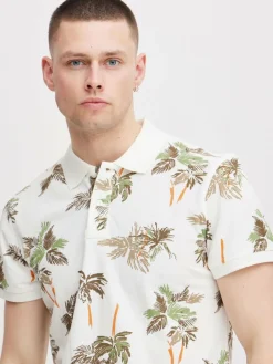 BLEND Poloshirts<Herren Poloshirt - BHPolo weiß gemustert