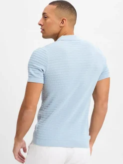 Drykorn Poloshirts<Herren Poloshirt - Braian hellblau strukturiert