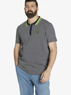 Charles Colby Poloshirts<Herren Poloshirt - EARL CARNEY blau gemustert