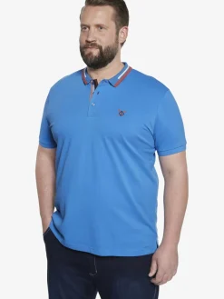 Charles Colby Poloshirts<Herren Poloshirt - EARL EMLYN blau uni