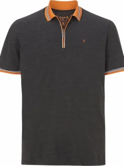 Charles Colby Poloshirts<Herren Poloshirt - EARL PAT grau uni