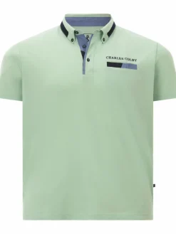 Charles Colby Poloshirts<Herren Poloshirt - EARL PENDLEVINE lind uni