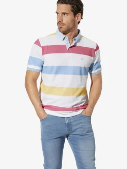 BABISTA Poloshirts<Herren Poloshirt - ELDUN weiß gestreift