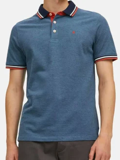 Jack & Jones Poloshirts<Herren Poloshirt - 3er Pack Paulos - Slim Fit blau uni