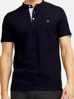Jack & Jones Poloshirts<Herren Poloshirt - 2er Pack Paulos Mao blau uni