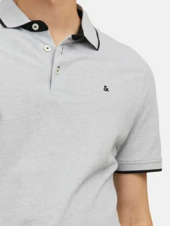 Jack & Jones Poloshirts<Herren Poloshirt - 2er Pack Paulos - Slim Fit hellgrau uni
