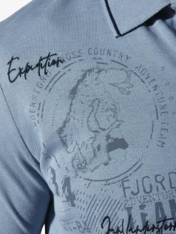 Jan Vanderstorm Poloshirts<Herren Poloshirt - FJODOR blau bedruckt