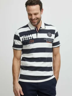FQ1924 Poloshirts<Herren Poloshirt - FQHarald weiß gestreift