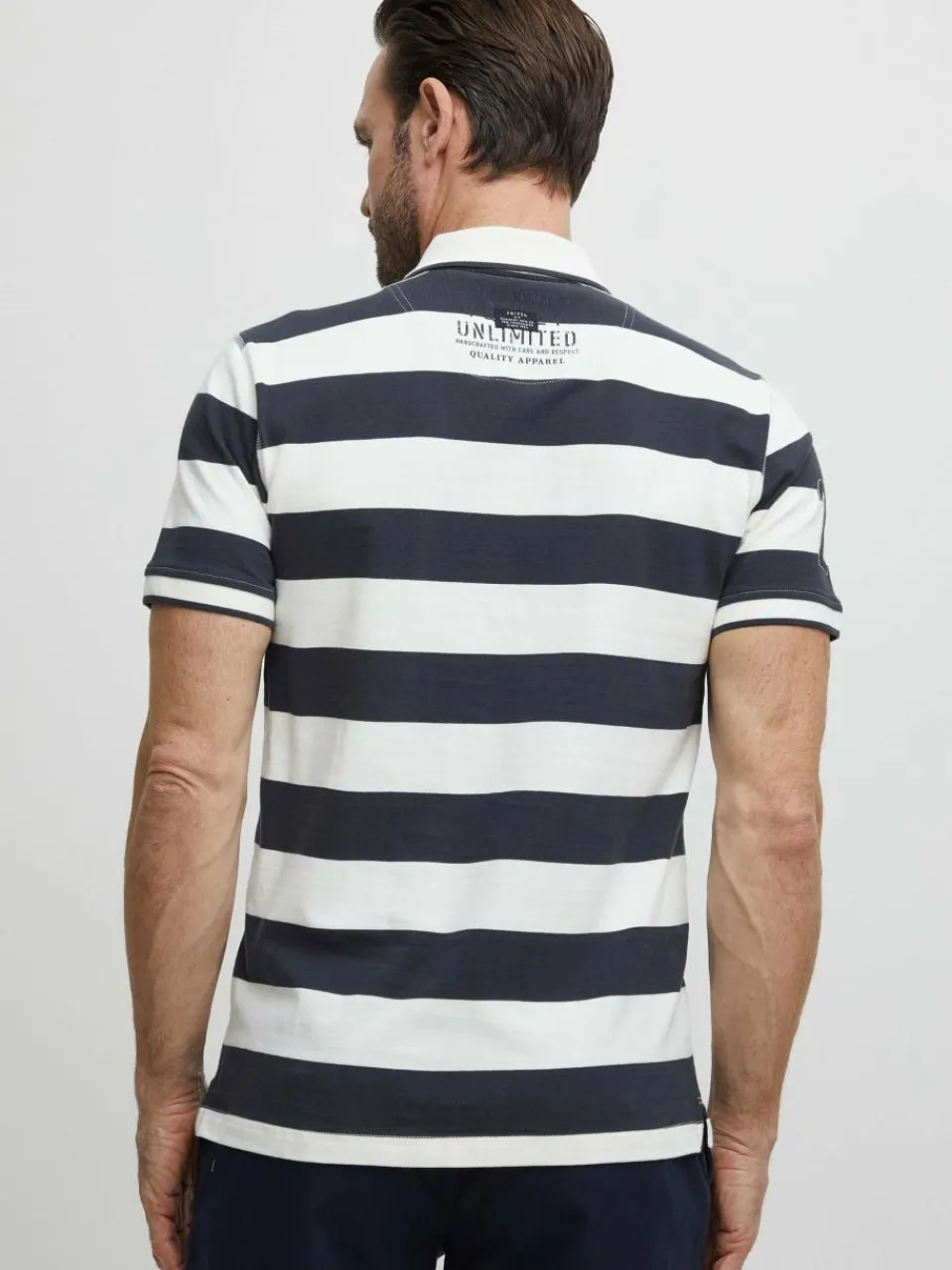 FQ1924 Poloshirts<Herren Poloshirt - FQHarald weiß gestreift