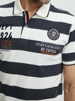 FQ1924 Poloshirts<Herren Poloshirt - FQHarald weiß gestreift