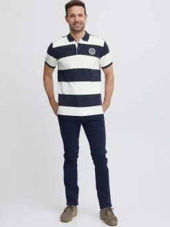 FQ1924 Poloshirts<Herren Poloshirt - FQPeter weiß gestreift