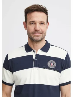 FQ1924 Poloshirts<Herren Poloshirt - FQPeter weiß gestreift