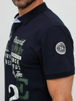 FQ1924 Poloshirts<Herren Poloshirt - FQRagnar marine bedruckt