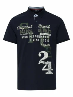 FQ1924 Poloshirts<Herren Poloshirt - FQRagnar marine bedruckt