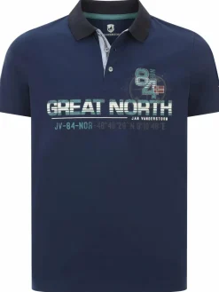 Jan Vanderstorm Poloshirts<Herren Poloshirt - GIZUR royal blau bedruckt