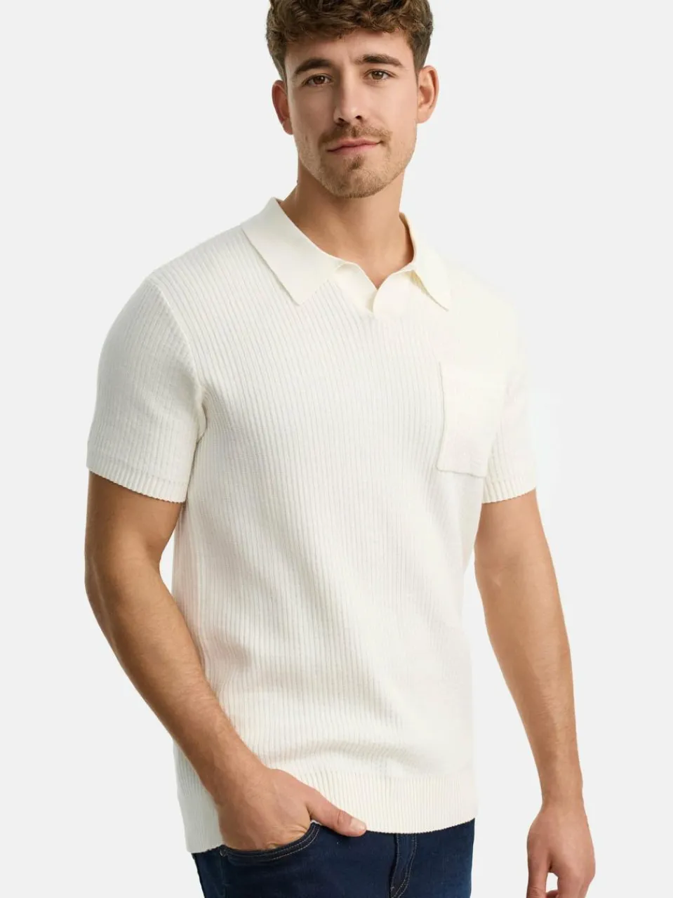 Indicode Poloshirts<Herren Poloshirt - INHarlo weiß uni