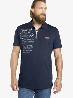 Jan Vanderstorm Poloshirts<Herren Poloshirt - JANO blau uni