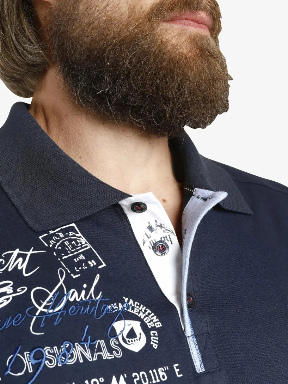 Jan Vanderstorm Poloshirts<Herren Poloshirt - JANO blau uni