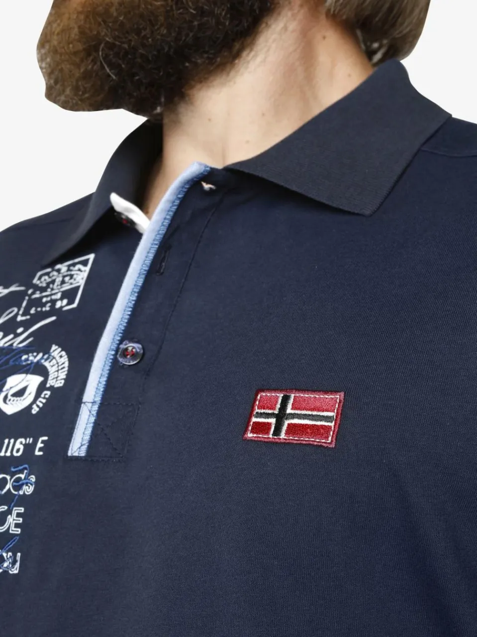 Jan Vanderstorm Poloshirts<Herren Poloshirt - JANO blau uni