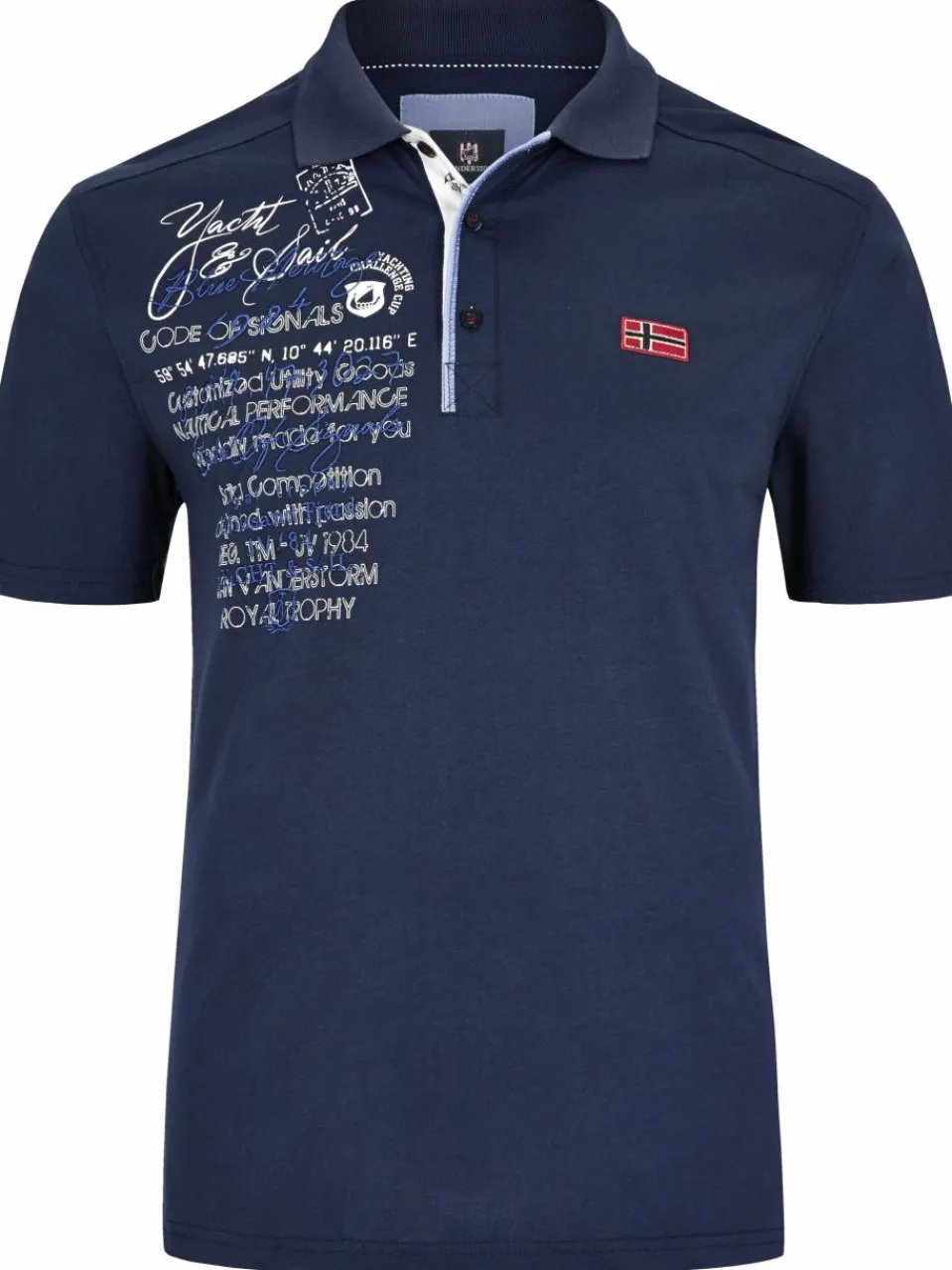 Jan Vanderstorm Poloshirts<Herren Poloshirt - JANO blau uni