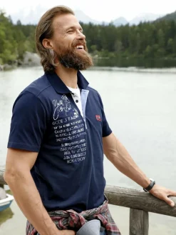 Jan Vanderstorm Poloshirts<Herren Poloshirt - JANO blau uni