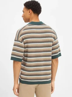 Drykorn Poloshirts<Herren Poloshirt - Laurenzzo tanne braun gestreift