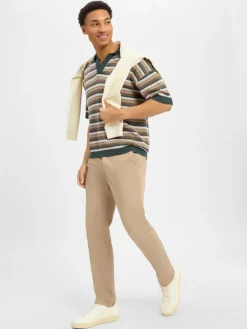 Drykorn Poloshirts<Herren Poloshirt - Laurenzzo tanne braun gestreift