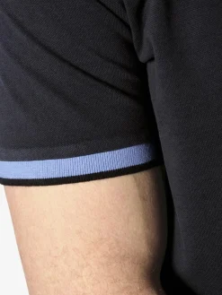 Jan Vanderstorm Poloshirts<Herren Poloshirt - LAVRANS schwarz blau uni