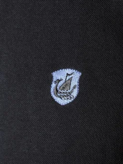 Jan Vanderstorm Poloshirts<Herren Poloshirt - LAVRANS schwarz blau uni