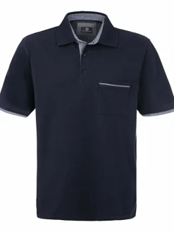 Jan Vanderstorm Poloshirts<Herren Poloshirt - MELKER blau uni