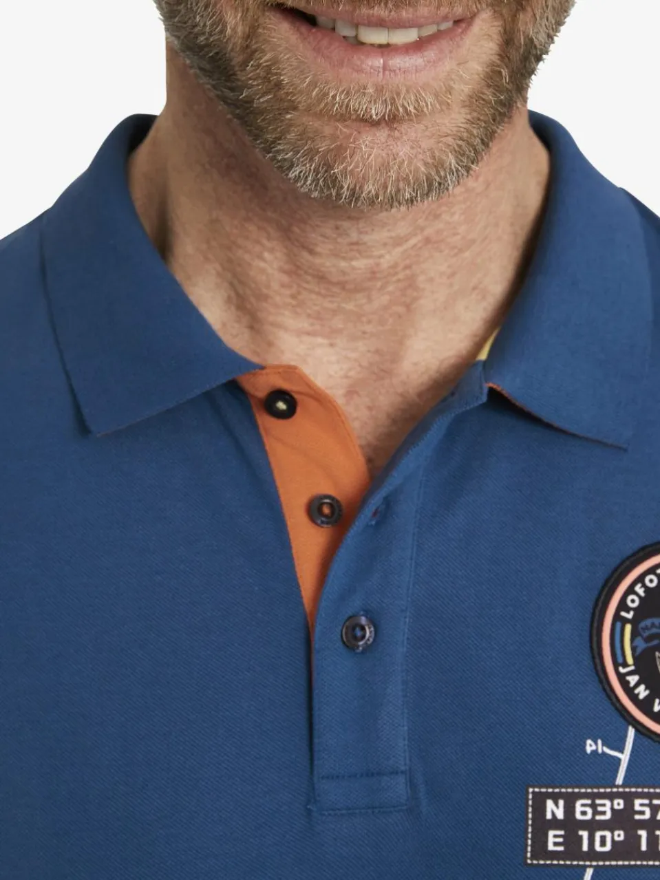 Jan Vanderstorm Poloshirts<Herren Poloshirt - NICCO royal blau bedruckt