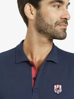 Jan Vanderstorm Poloshirts<Herren Poloshirt - NISSE blau uni