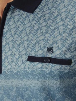 BABISTA Poloshirts<Herren Poloshirt - PALDUN blau bedruckt