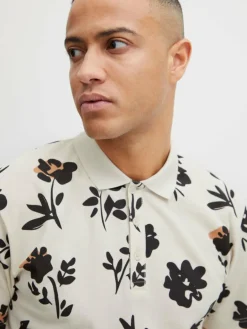 Solid Poloshirts<Herren Poloshirt - SDFitz beige gemustert