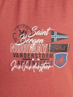 Jan Vanderstorm Poloshirts<Herren Poloshirt - STEIVAN rot bedruckt