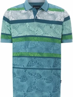 BABISTA Poloshirts<Herren Poloshirt - VANETO grün gestreift