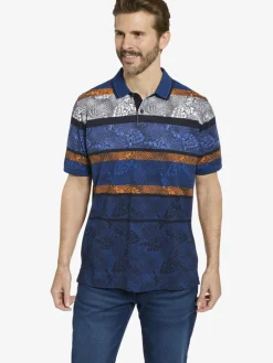 BABISTA Poloshirts<Herren Poloshirt - VANETO blau gestreift