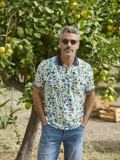 BABISTA Poloshirts<Herren Poloshirt - VELENTO blau bedruckt