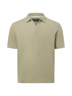 Marc O'Polo Poloshirts<Herren Poloshirt mit Leinenanteil schilf uni