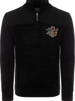 Carisma Pullover & Strickjacken<Herren Pullover schwarz uni