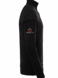 Carisma Pullover & Strickjacken<Herren Pullover schwarz uni