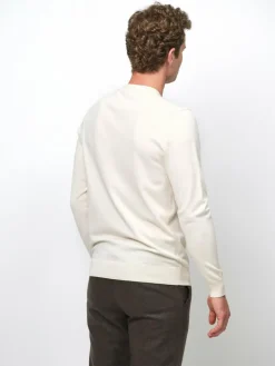 Profuomo Pullover & Strickjacken<Herren Pullover weiß uni