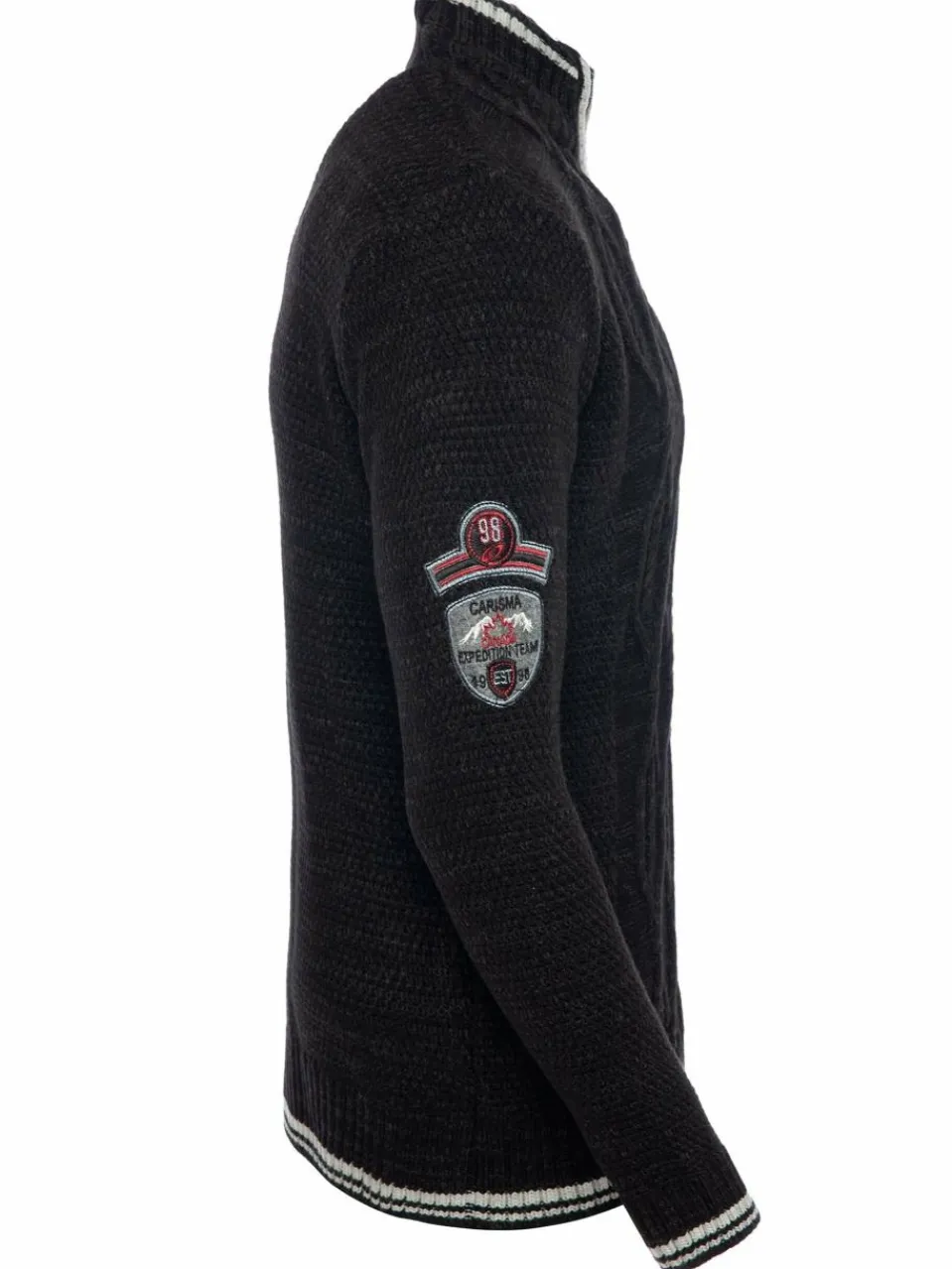 Carisma Pullover & Strickjacken<Herren Pullover schwarz uni